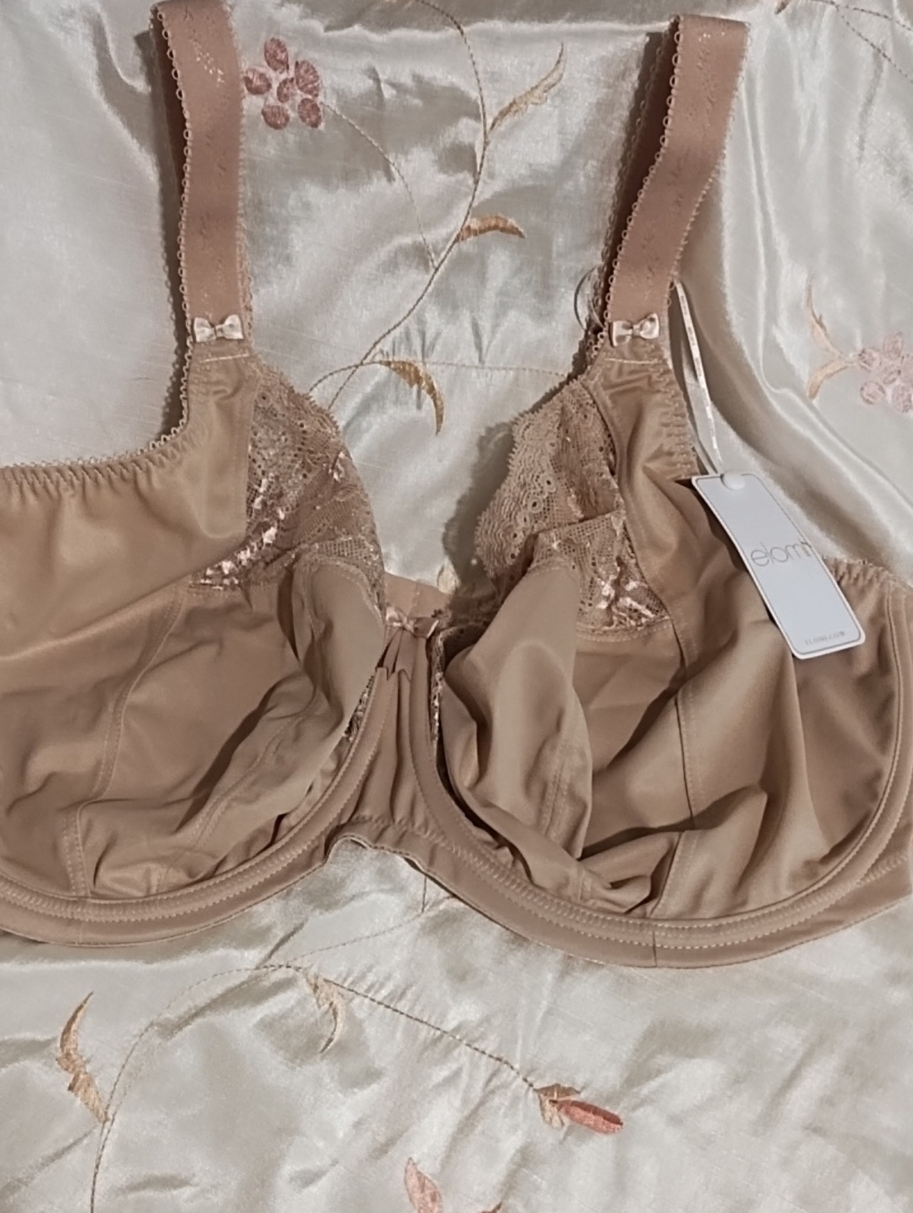 Elomi Morgan Style NWT Full Coverage Nude Support Underwire Bra 38L.